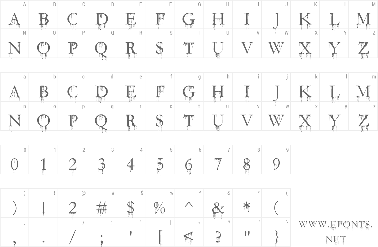 Font SF Gushing Meadow preview